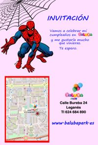 invitacion cumplea&ntilde;os SPIDERMAN WHATSAPP